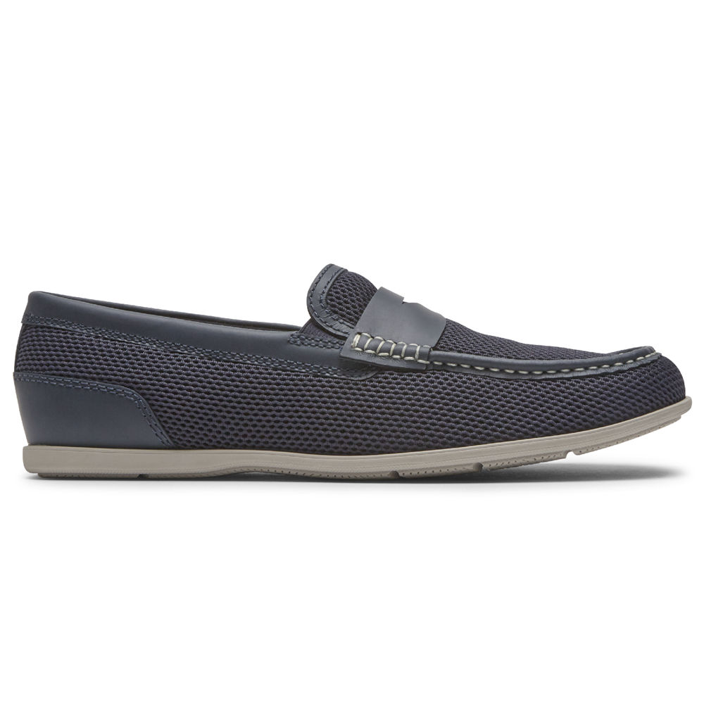 Rockport Mens Malcom Soft Moc Toe - Slip-On Navy - UOD978405